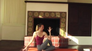 seated yoga twist