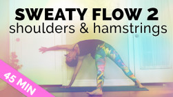 Sweaty Yoga Flow 2: Stretch Shoulders & Hamstrings Vinyasa Sequence (45-min)