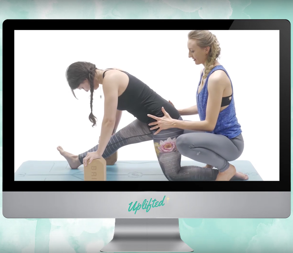 Online Yoga Teacher Training Showing Forward Fold Hands-On Adjustment Online Yoga Teacher Training Showing Forward Fold Hands-On Adjustment