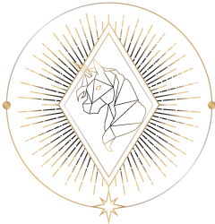 custom golden geometric shape for Uplifted Yoga