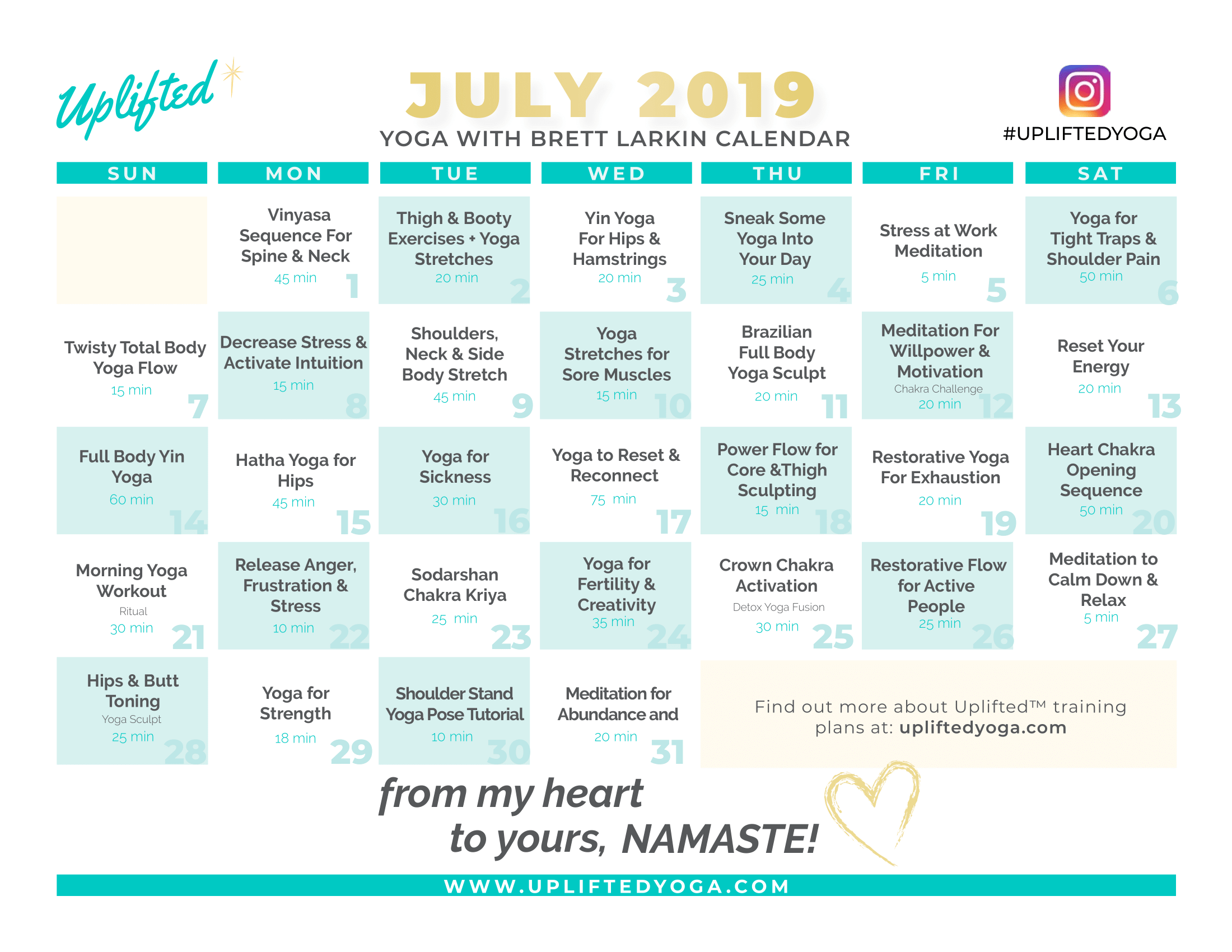 april 2019 calendar