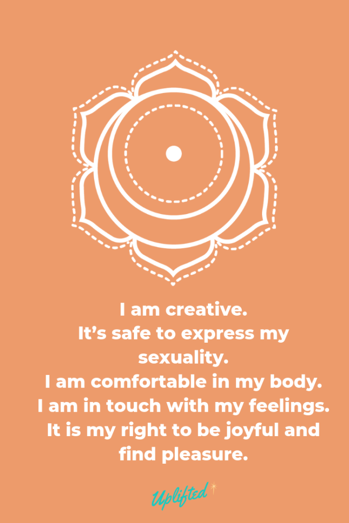 An illustration of sacral chakra affirmations