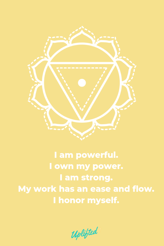 An illustration of solar plexus chakra affirmations