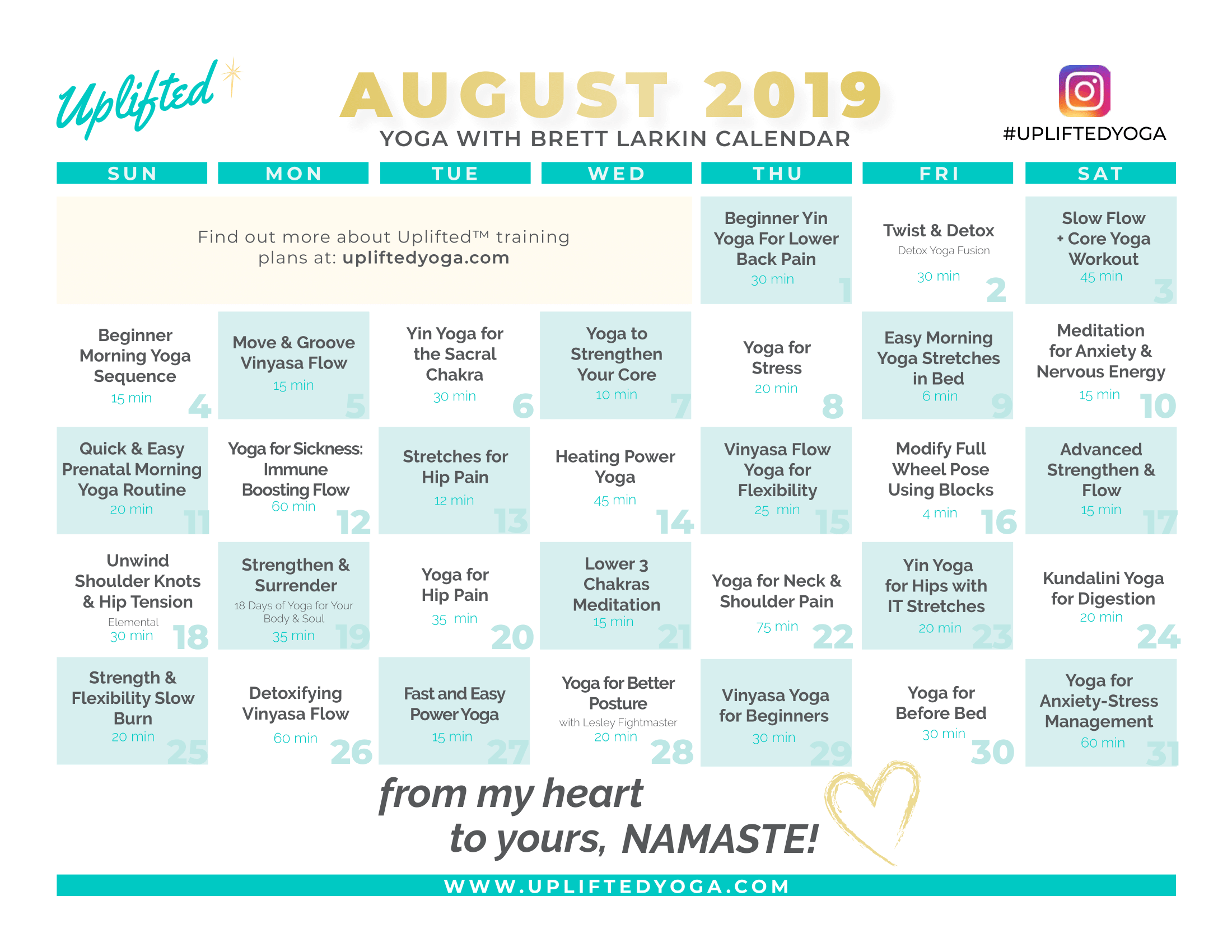 april 2019 calendar