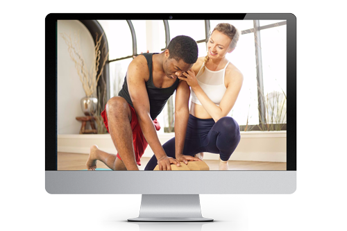 Online Yoga Teacher Training Showing Bridge Pose Modification