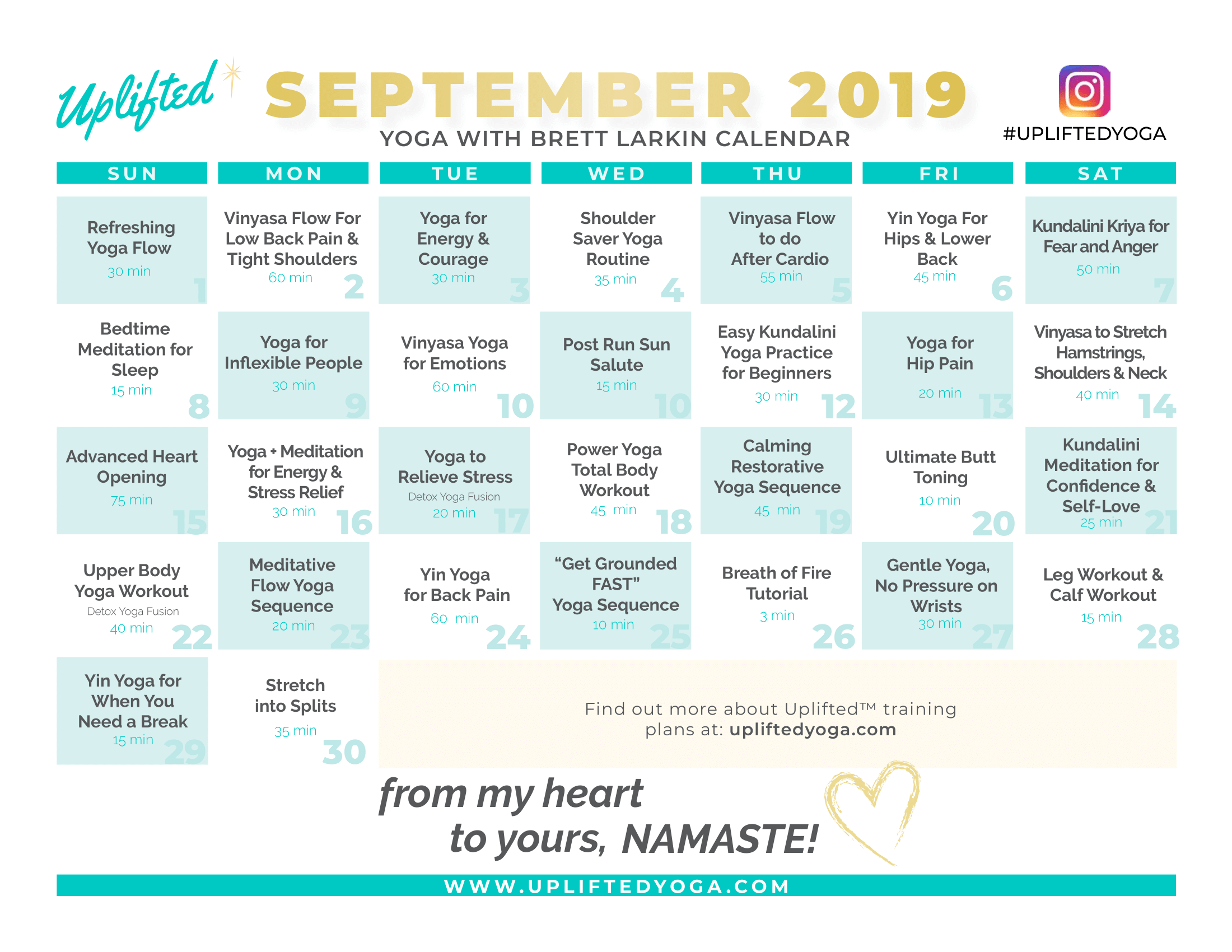 april 2019 calendar