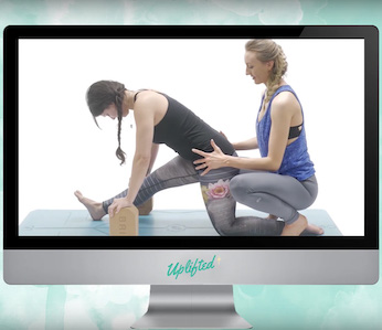 Online Yoga Teacher Training Showing Forward Fold Hands-On Adjustment Online Yoga Teacher Training Showing Forward Fold Hands-On Adjustment
