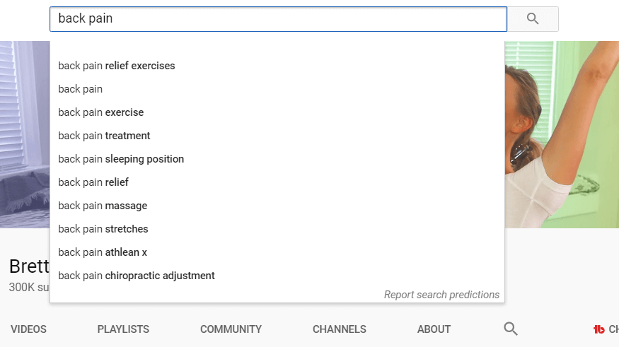 youtube search box