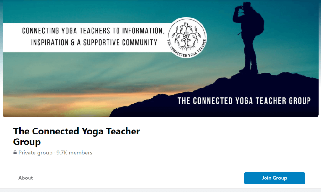 connected yoga teacher facebook group