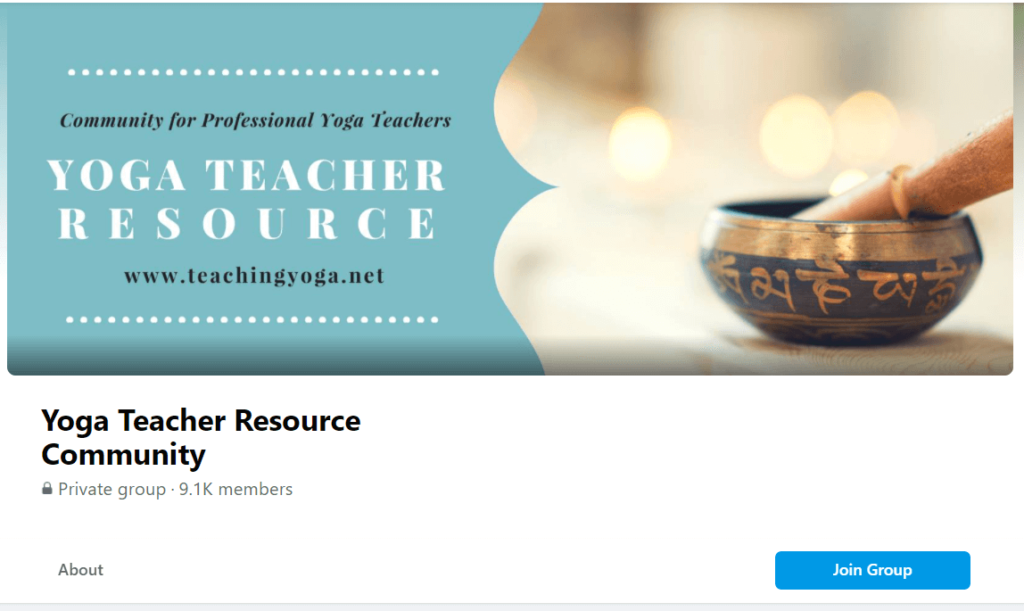 yoga teacher resource community facebook group