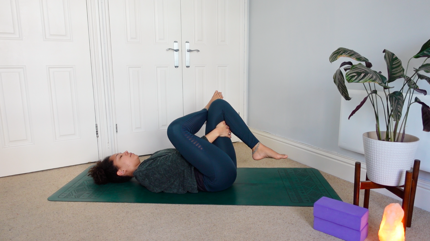 reclined pigeon pose