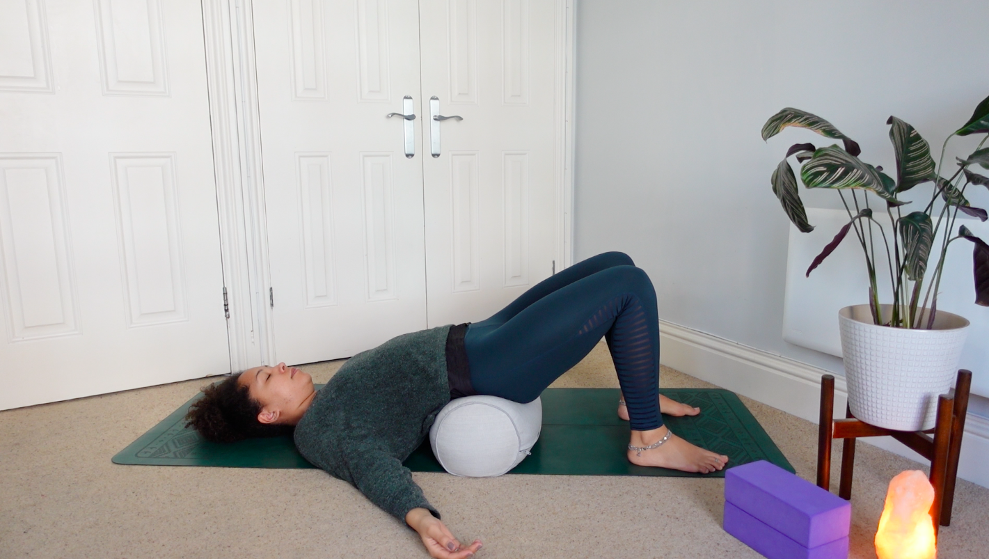 supported bridge pose