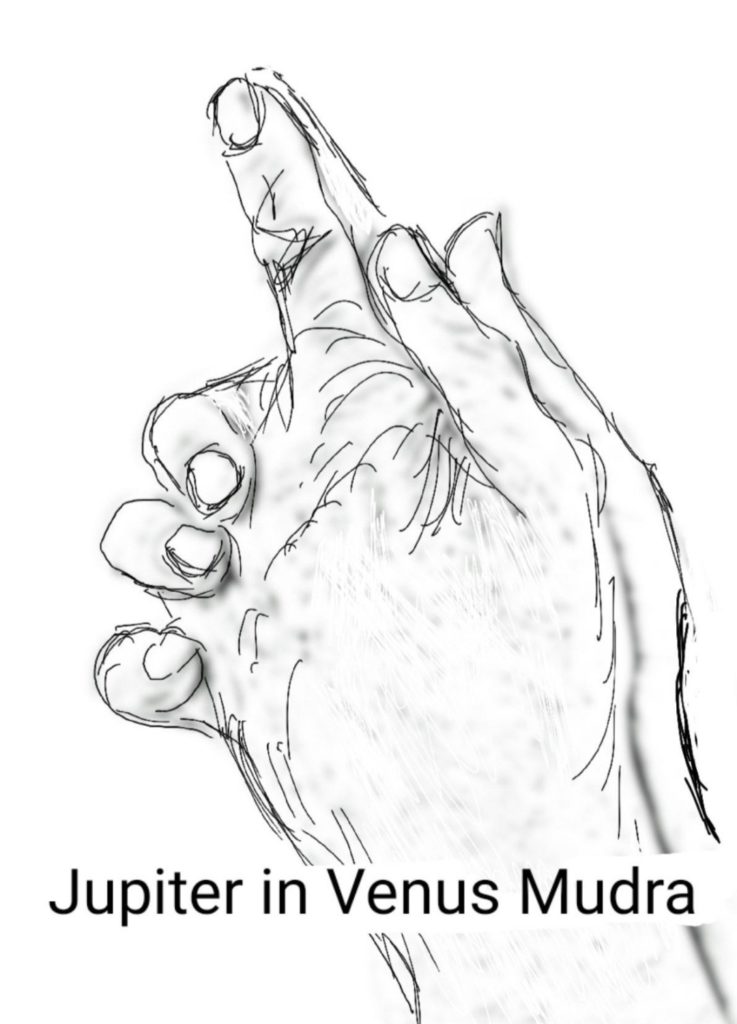 jupiter in venus mudra