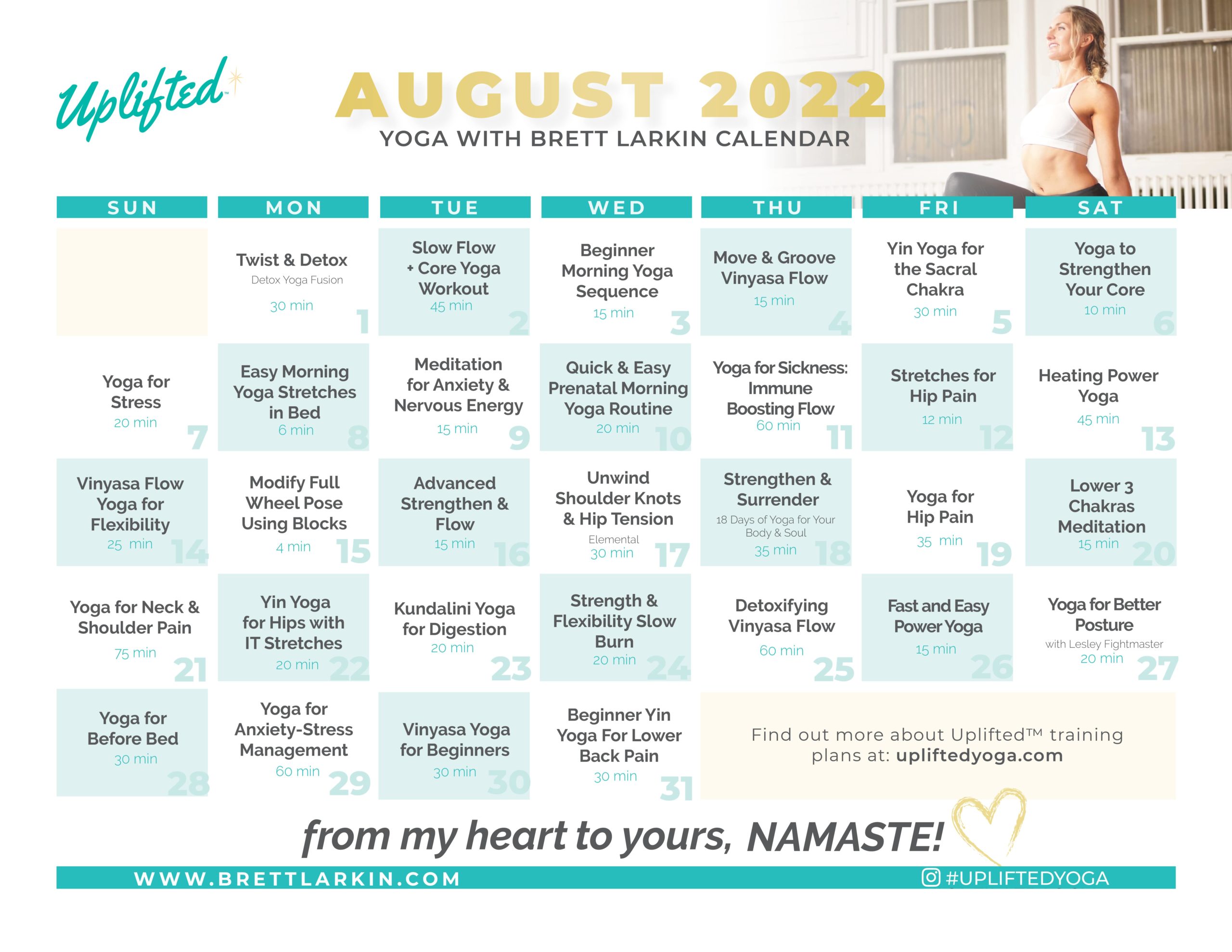 Yoga With Adriene August 2025 Calendar Calendar 2025 Ireland Printable