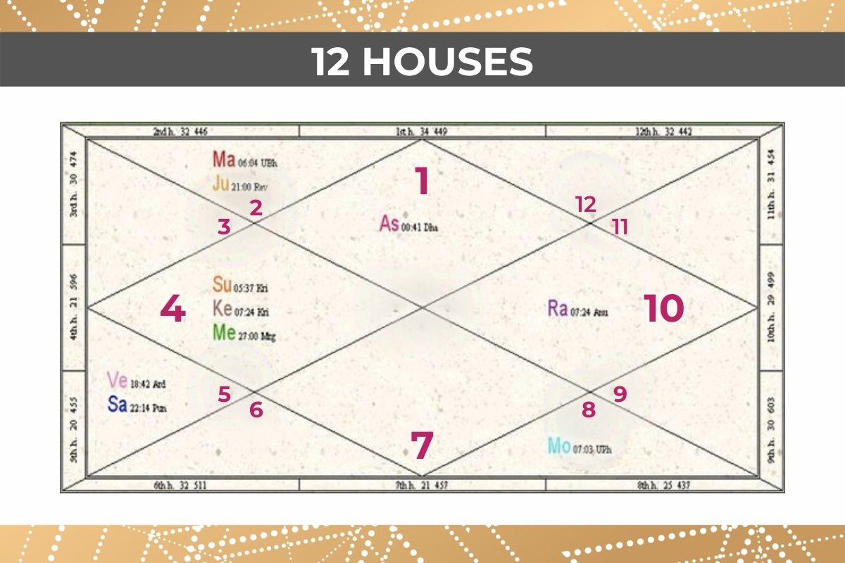 12 houses vedic birth chart parallelogram