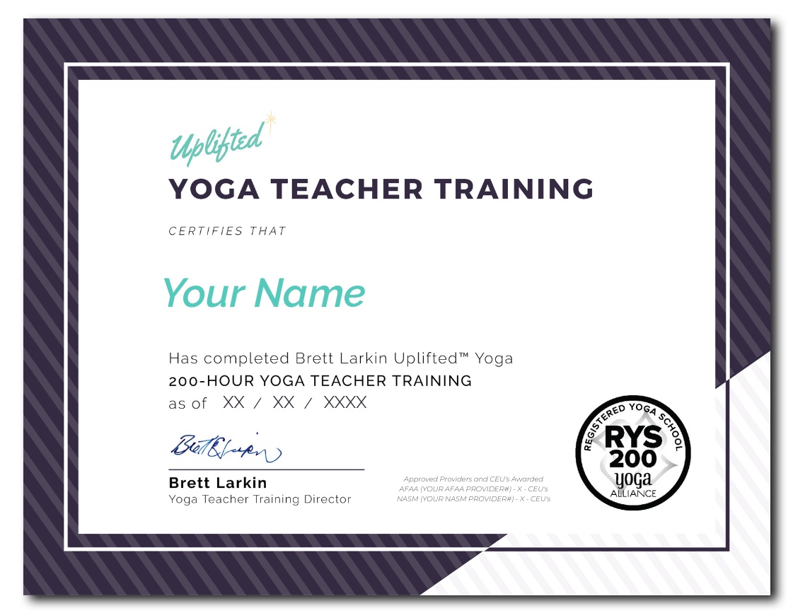 Yoga Teacher Training Certificate