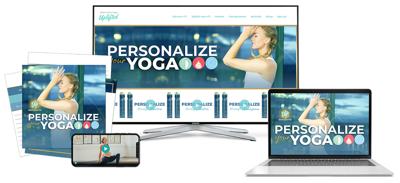 Brett Larkin's Yoga Life one book bundle including Personalize Your Practice Course and Workbook PDFs