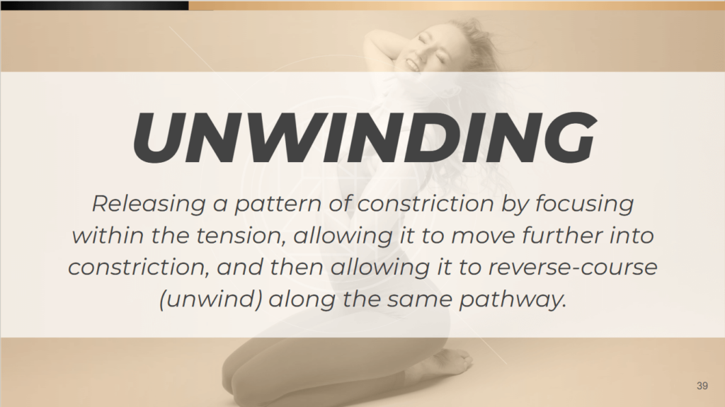 unwinding definition in somatic yoga