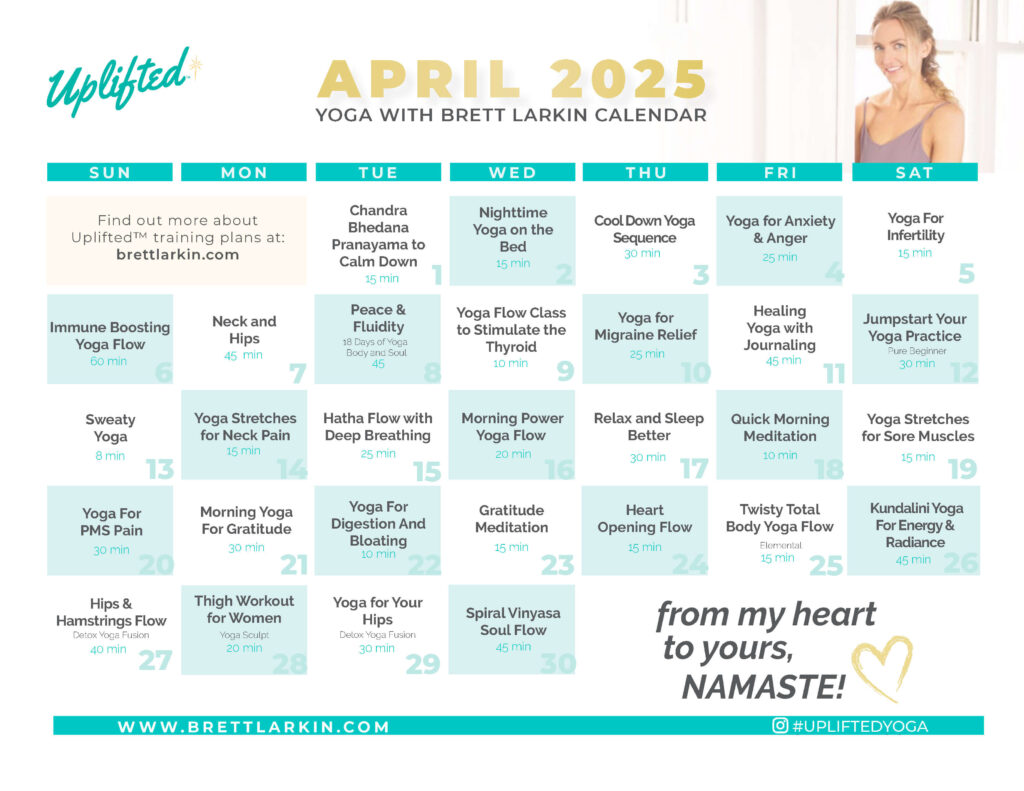 yoga calendar april 2025