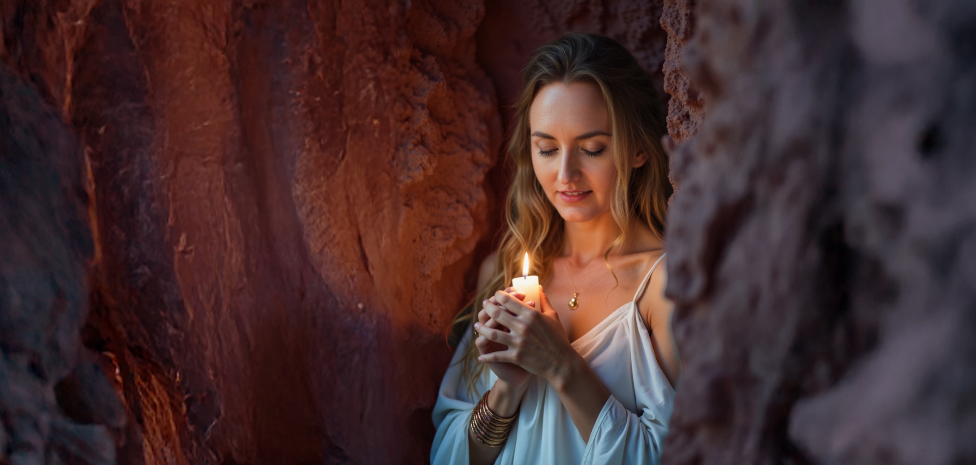 Brett Larkin holding candle in prayerful moment — deep Kundalini awakening with mantra Om Namo Gurudev Namo Brett Larkin holding candle in prayerful moment — deep Kundalini awakening with mantra Om Namo Gurudev Namo