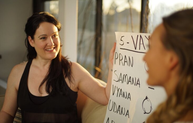 vayus and subtle body whiteboard in uplifted 300 hour yoga certification