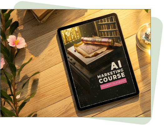 brett larkin in her beginner ai marketing course anjali mudra in the grass