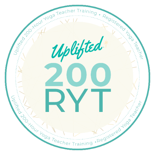 Uplifted 200-hour yoga teacher training certification badge