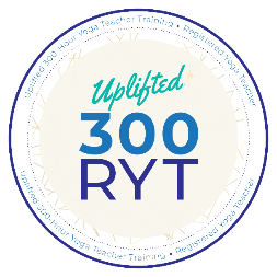 Uplifted 300-hour advanced yoga teacher training certification badge