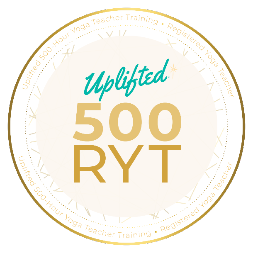 Uplifted 500-hour yoga teacher training certification badge
